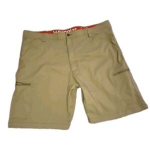Wrangler Cargo Shorts Men's 44 Beige Tan Relaxed Fit Pockets Gorpcore Casual